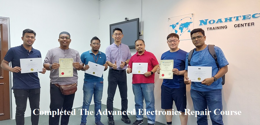 South Korea Student from Korean Air attended electronics repair course