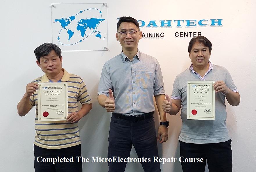 Infineon Engineer attend microelectronics repair course