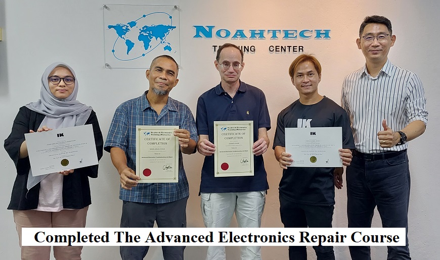 Klang student taking electronics repair course