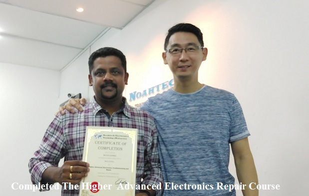 india student study short electronics repair course