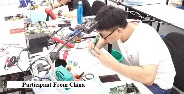 china student attend electronics repair course in malaysia