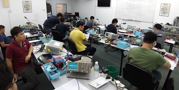 belgium student took  the electronics repair course